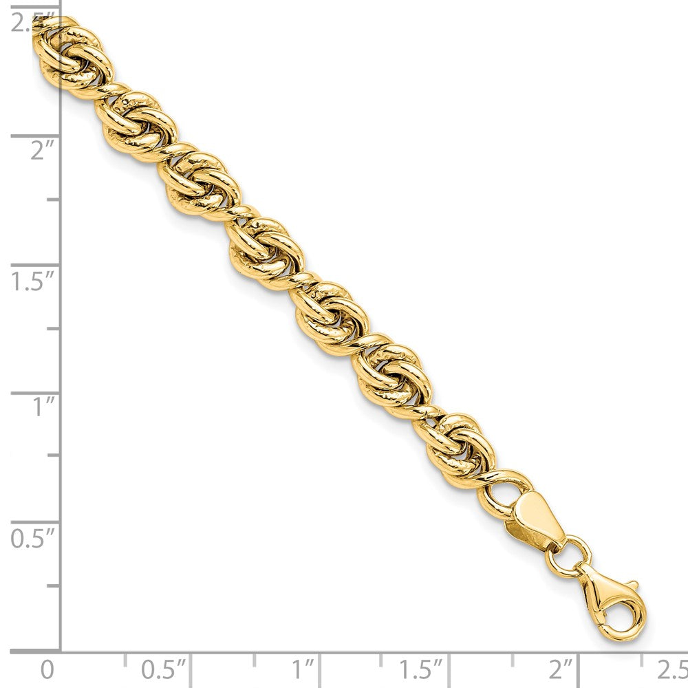 FJC Finejewelers 10 kt Yellow Gold Polished Fancy Link Bracelet 7.25 Inches x 8 mm