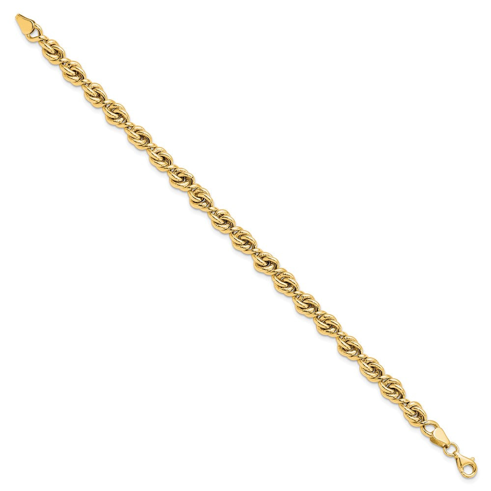 FJC Finejewelers 10 kt Yellow Gold Polished Fancy Link Bracelet 7.25 Inches x 8 mm