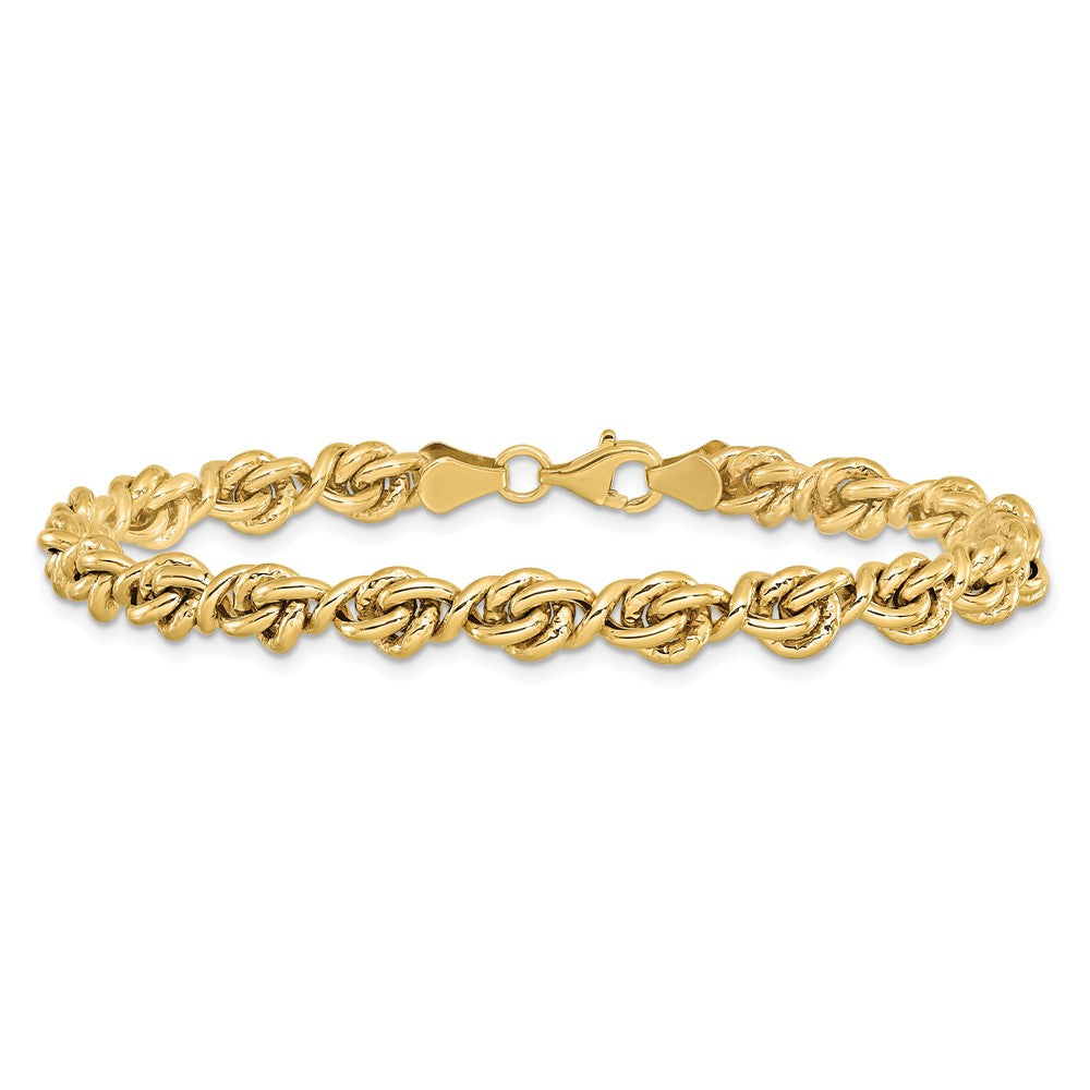FJC Finejewelers 10 kt Yellow Gold Polished Fancy Link Bracelet 7.25 Inches x 8 mm