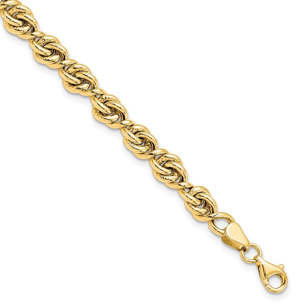 FJC Finejewelers 10 kt Yellow Gold Polished Fancy Link Bracelet 7.25 Inches x 8 mm
