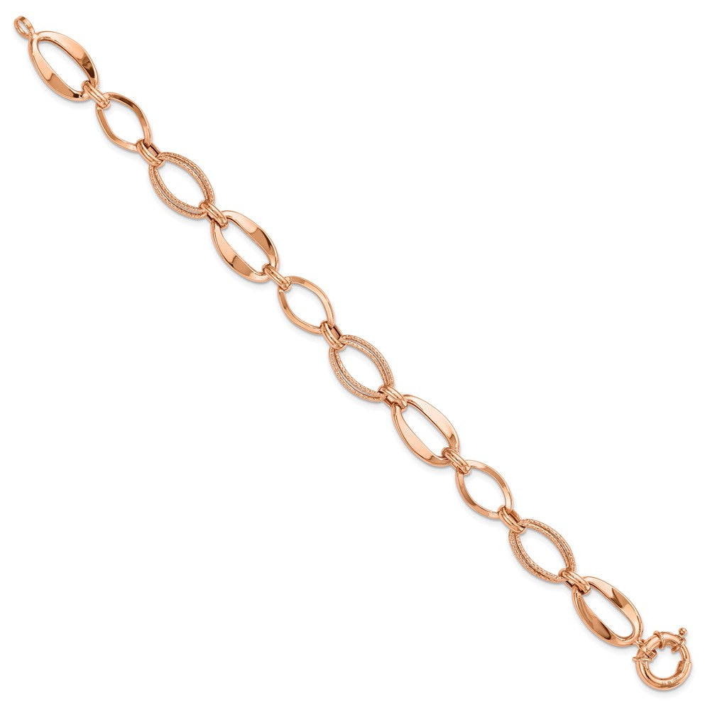 FJC Finejewelers 10 kt Rose Gold Links Polished Link Bracelet 7.5 Inches