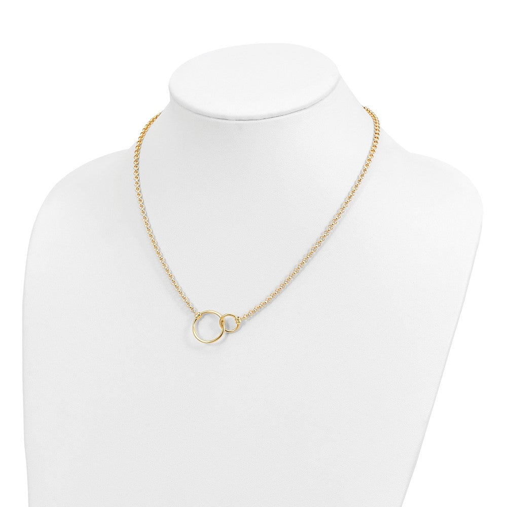 FJC Finejewelers 10 kt Yellow Gold Rolo Polished Link Necklace 18 Inches x 18 mm