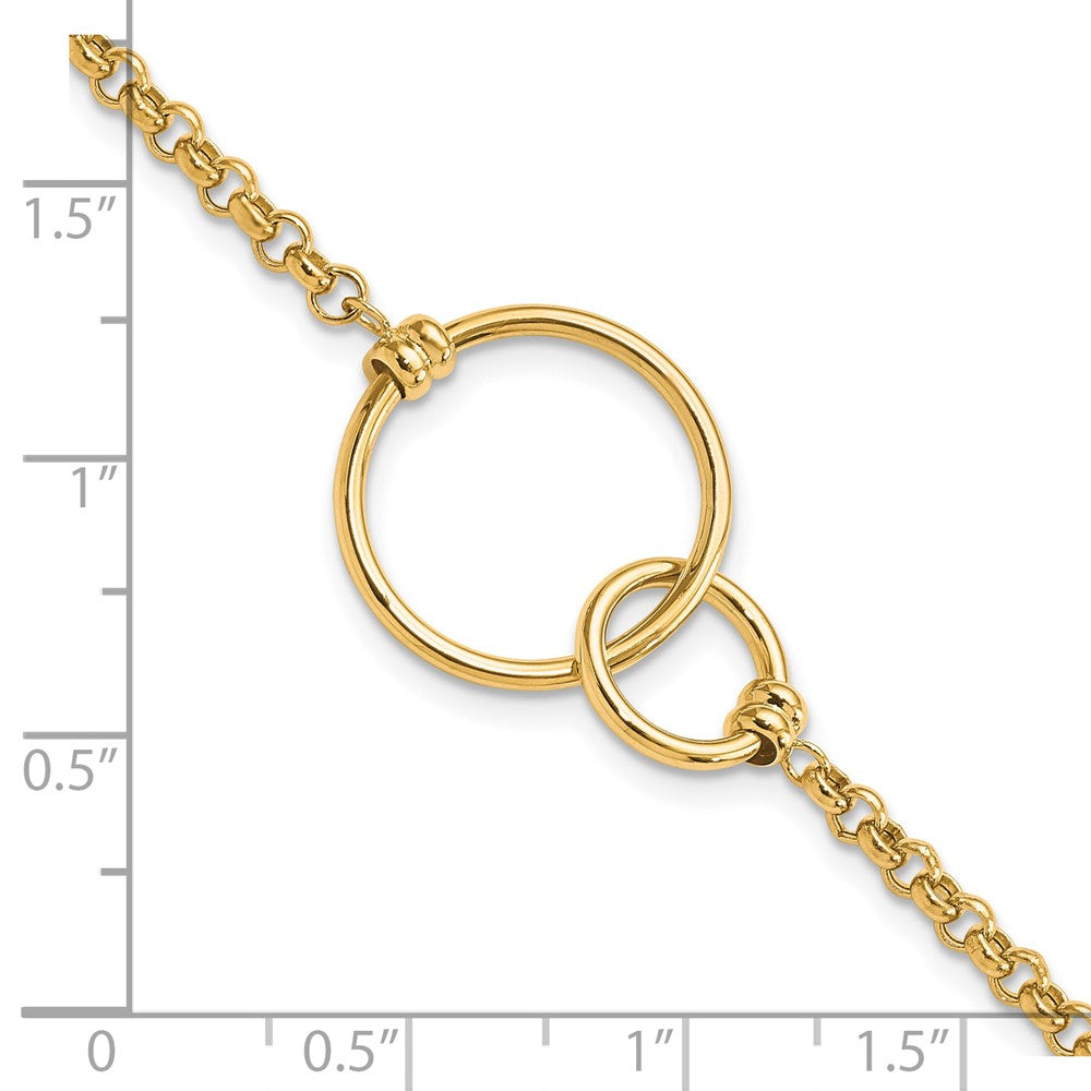FJC Finejewelers 10 kt Yellow Gold Polished Link Bracelet 7.5 Inches