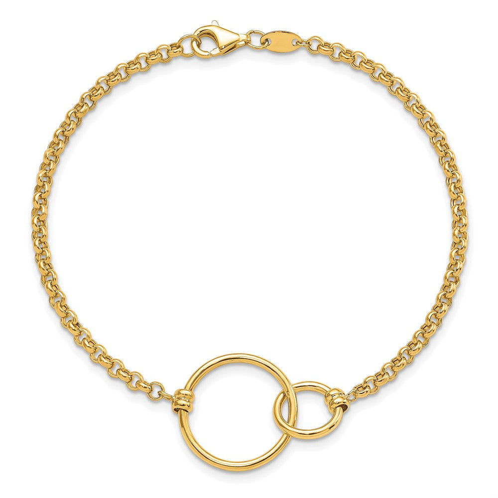 FJC Finejewelers 10 kt Yellow Gold Polished Link Bracelet 7.5 Inches