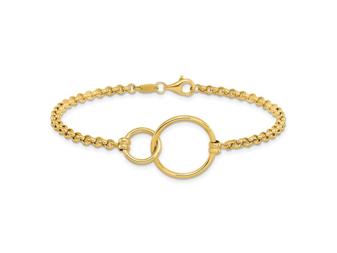 FJC Finejewelers 10 kt Yellow Gold Polished Link Bracelet 7.5 Inches