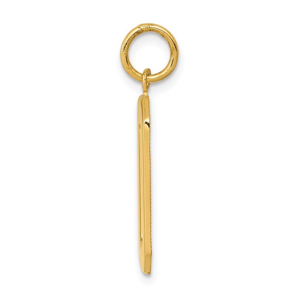 FJC Finejewelers 10 kt Yellow Gold Casted Large Polished Number 0 Charm 25 x 10 mm