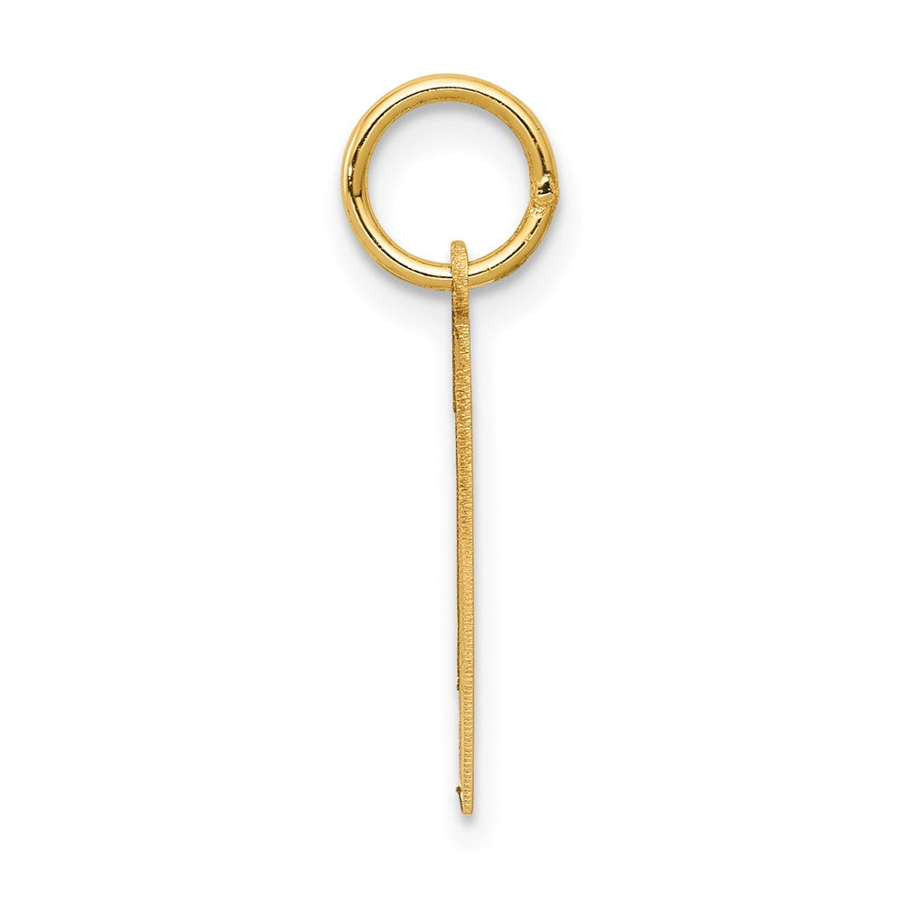 FJC Finejewelers 10 kt Yellow Gold Medium Satin Number 1 Charm 20 x 5 mm