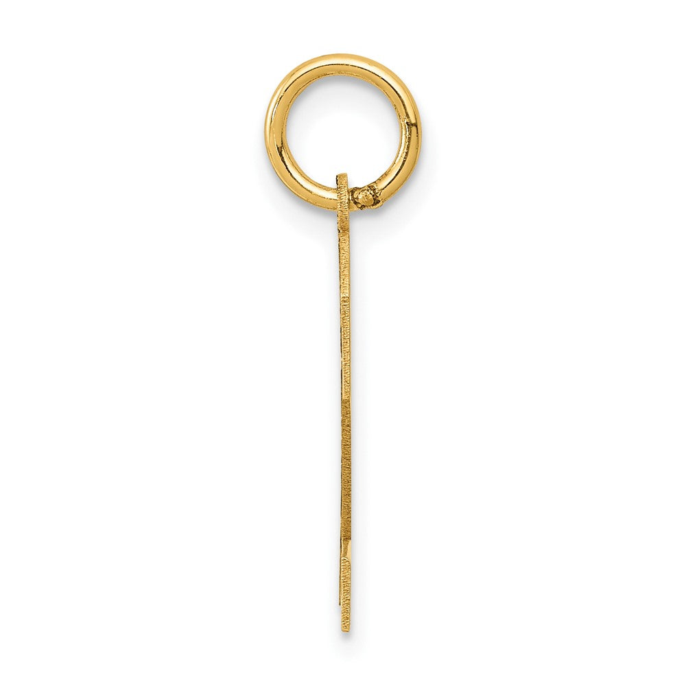 FJC Finejewelers 10 kt Yellow Gold Medium Satin Number 2 Charm 20 x 8 mm
