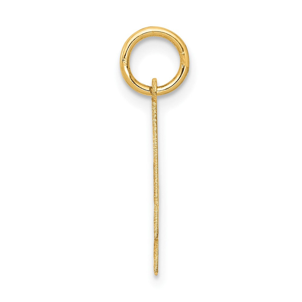 FJC Finejewelers 10 kt Yellow Gold Medium Satin Number 4 Charm 20 x 8 mm