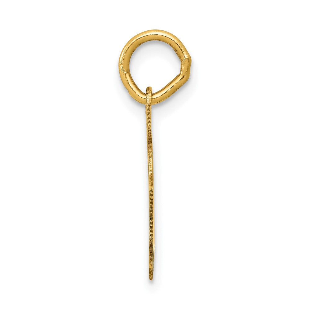 FJC Finejewelers 10 kt Yellow Gold Medium Satin Number 5 Charm 20 x 8 mm