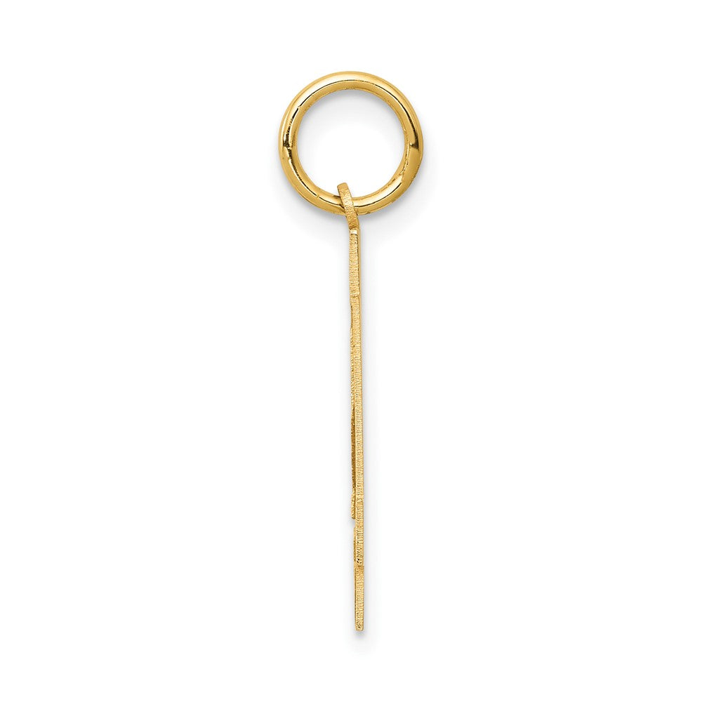 FJC Finejewelers 10 kt Yellow Gold Medium Satin Number 34 Charm 23 x 17 mm