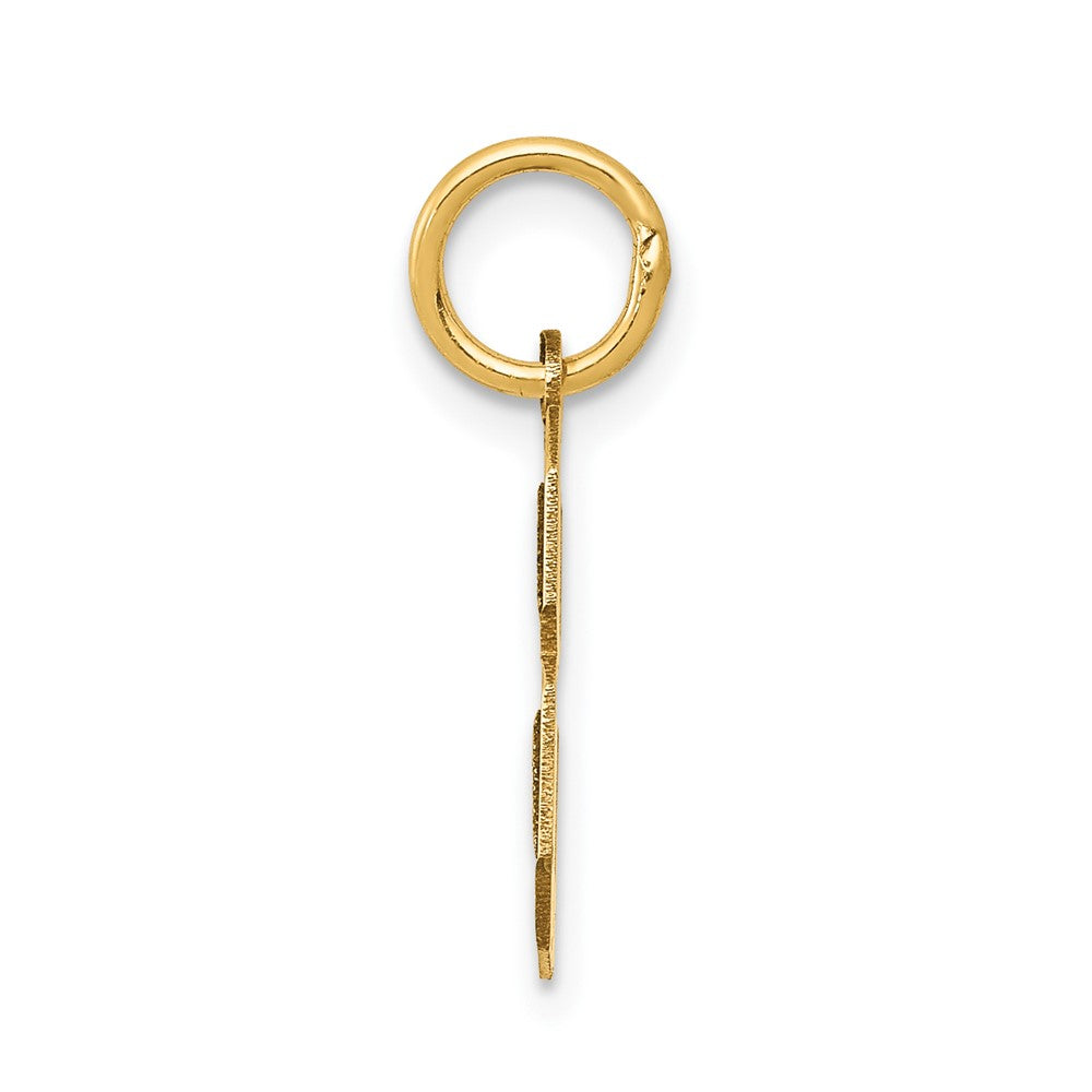 FJC Finejewelers 10 kt Yellow Gold Small Satin Number 8 Charm 18 x 7 mm