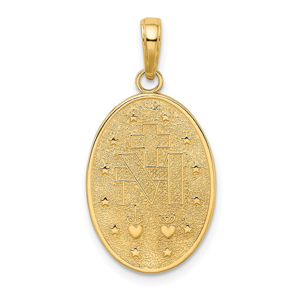 FJC Finejewelers 10 kt Yellow Gold Miraculous Medal Charm 31 x 15 mm