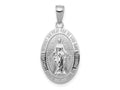 FJC Finejewelers 10 kt White Gold Themed Miraculous Medal Charm 31 mm x 13.94 mm