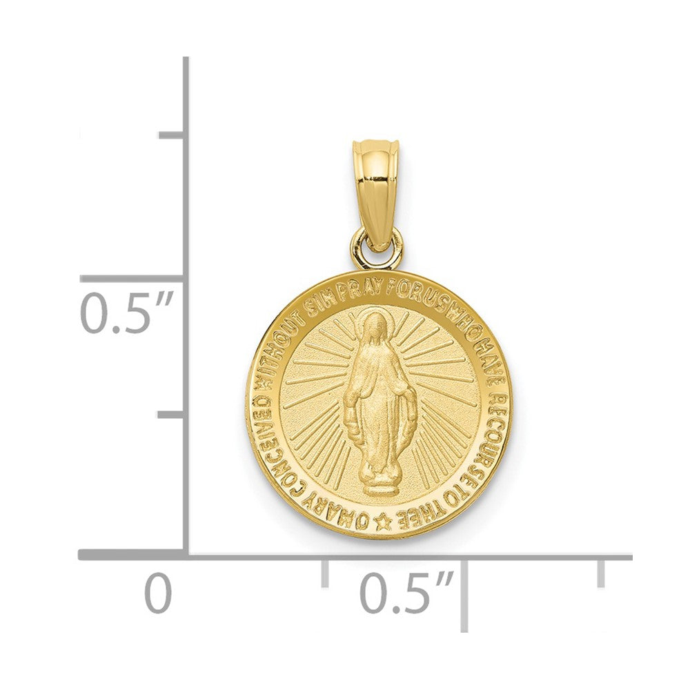 FJC Finejewelers 10 kt Yellow Gold Miraculous Medal Charm 20 x 12 mm