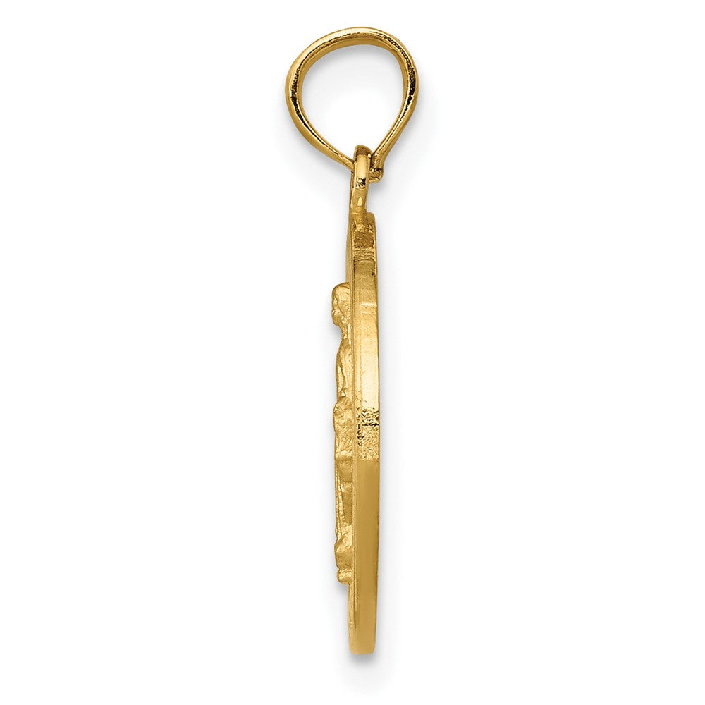 FJC Finejewelers 10 kt Yellow Gold Miraculous Medal Charm 23 x 14 mm