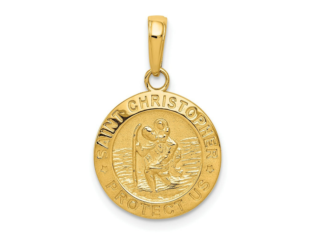 FJC Finejewelers 10 kt Yellow Gold Saint Christopher Medal Charm 22 x 15 mm