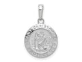 FJC Finejewelers 10 kt White Gold Themed Saint Christopher Medal Charm 21.45 mm x 14.64 mm