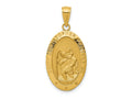 FJC Finejewelers 10 kt Yellow Gold Saint Christopher Medal Charm 31 x 14 mm