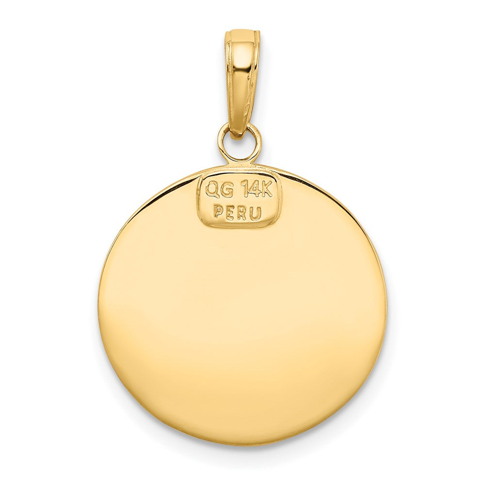 FJC Finejewelers 10 kt Yellow Gold Saint Christopher Medal Charm 28 x 19 mm