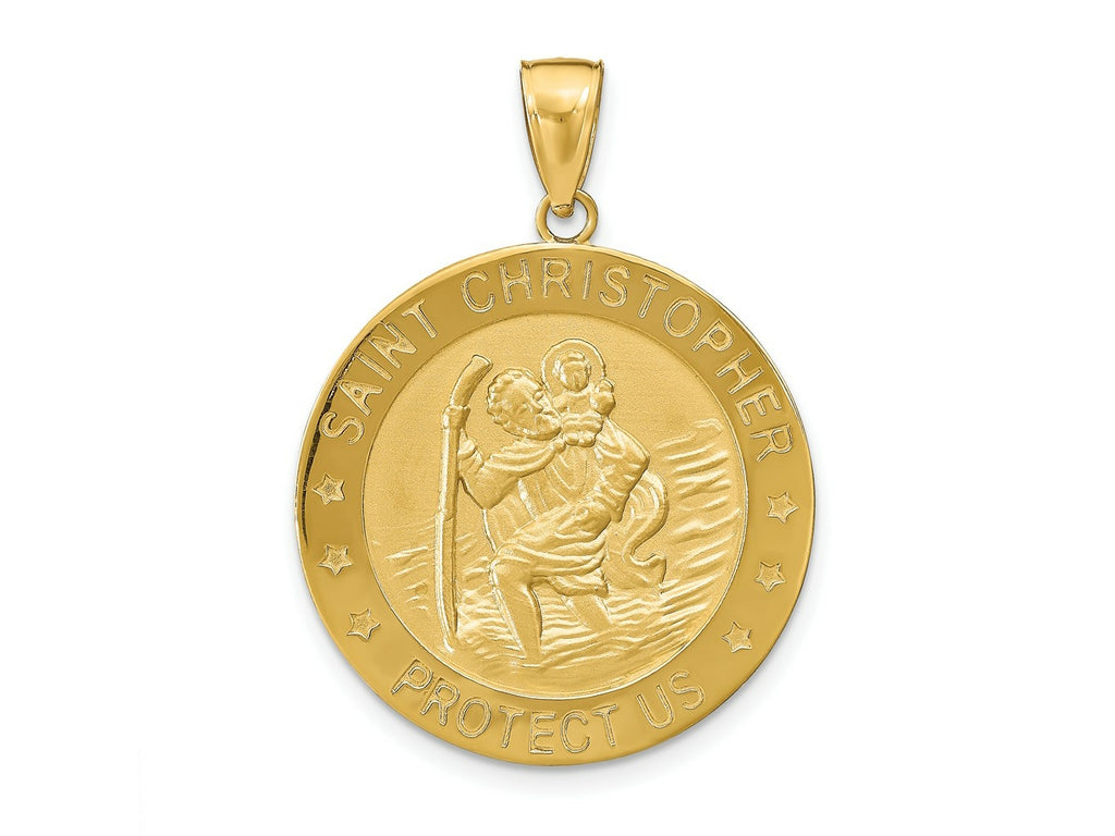 FJC Finejewelers 10 kt Yellow Gold Saint Christopher Medal Charm 36 x 26 mm