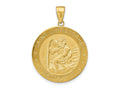 FJC Finejewelers 10 kt Yellow Gold Saint Christopher Medal Charm 36 x 26 mm