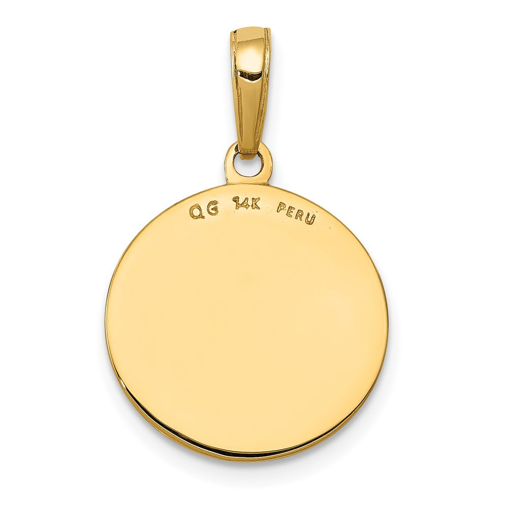 FJC Finejewelers 10 kt Yellow Gold Saint Joseph Medal Charm 24 x 16 mm