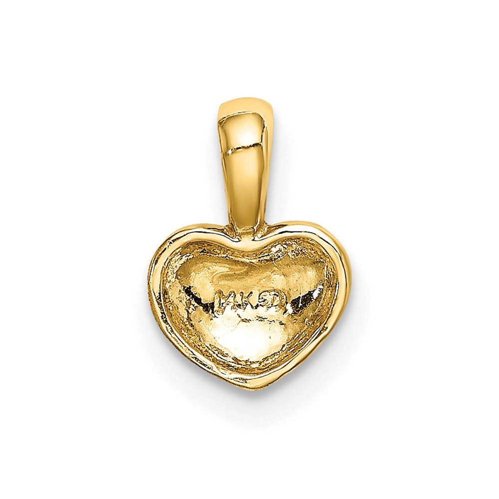 FJC Finejewelers 10 kt Yellow Gold Polished 3D Puffed Heart Charm 12 x 7 mm
