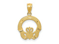 FJC Finejewelers 10 kt Yellow Gold Claddagh Charm 22 x 14 mm
