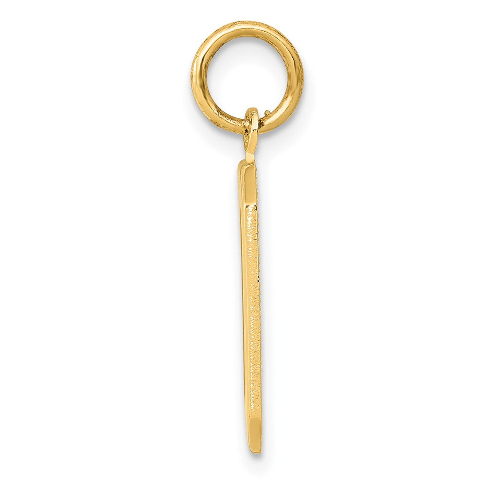 FJC Finejewelers 10 kt Yellow Gold Casted Medium Polished Number 0 Charm 22 x 9 mm