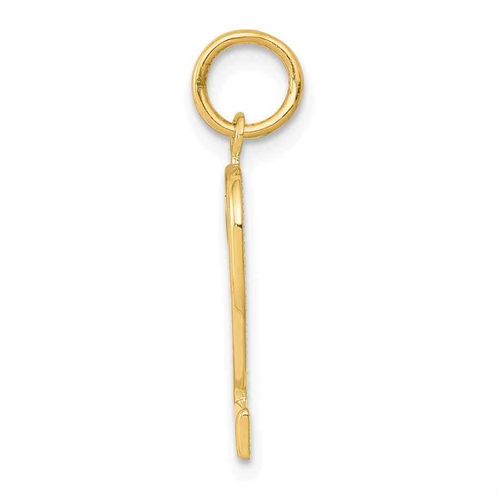 FJC Finejewelers 10 kt Yellow Gold Casted Medium Polished Number 2 Charm 22 x 9 mm