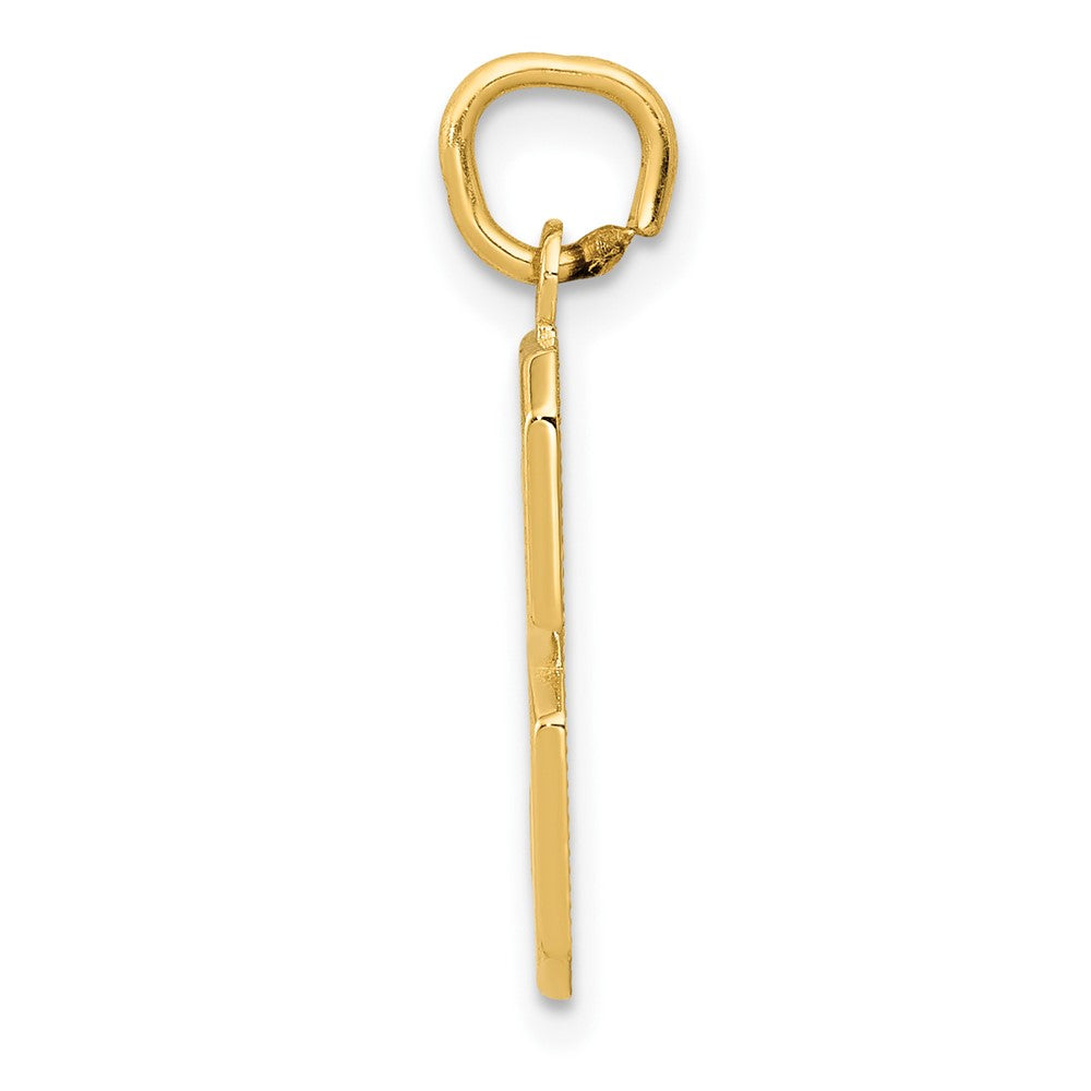 FJC Finejewelers 10 kt Yellow Gold Casted Medium Polished Number 3 Charm 22 x 9 mm