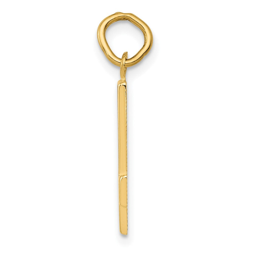 FJC Finejewelers 10 kt Yellow Gold Casted Medium Polished Number 4 Charm 22 x 9 mm