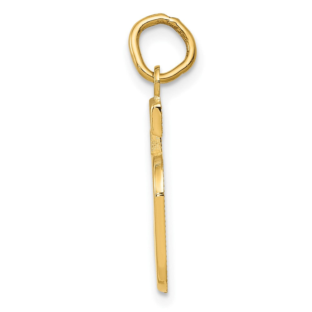 FJC Finejewelers 10 kt Yellow Gold Casted Medium Polished Number 5 Charm 22 x 9 mm