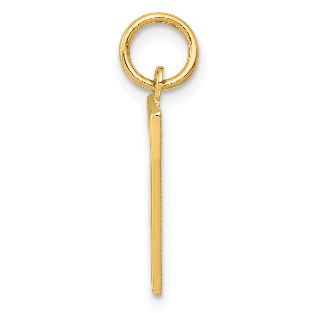 FJC Finejewelers 10 kt Yellow Gold Casted Medium Polished Number 7 Charm 22 x 9 mm
