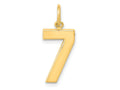 FJC Finejewelers 10 kt Yellow Gold Casted Medium Polished Number 7 Charm 22 x 9 mm