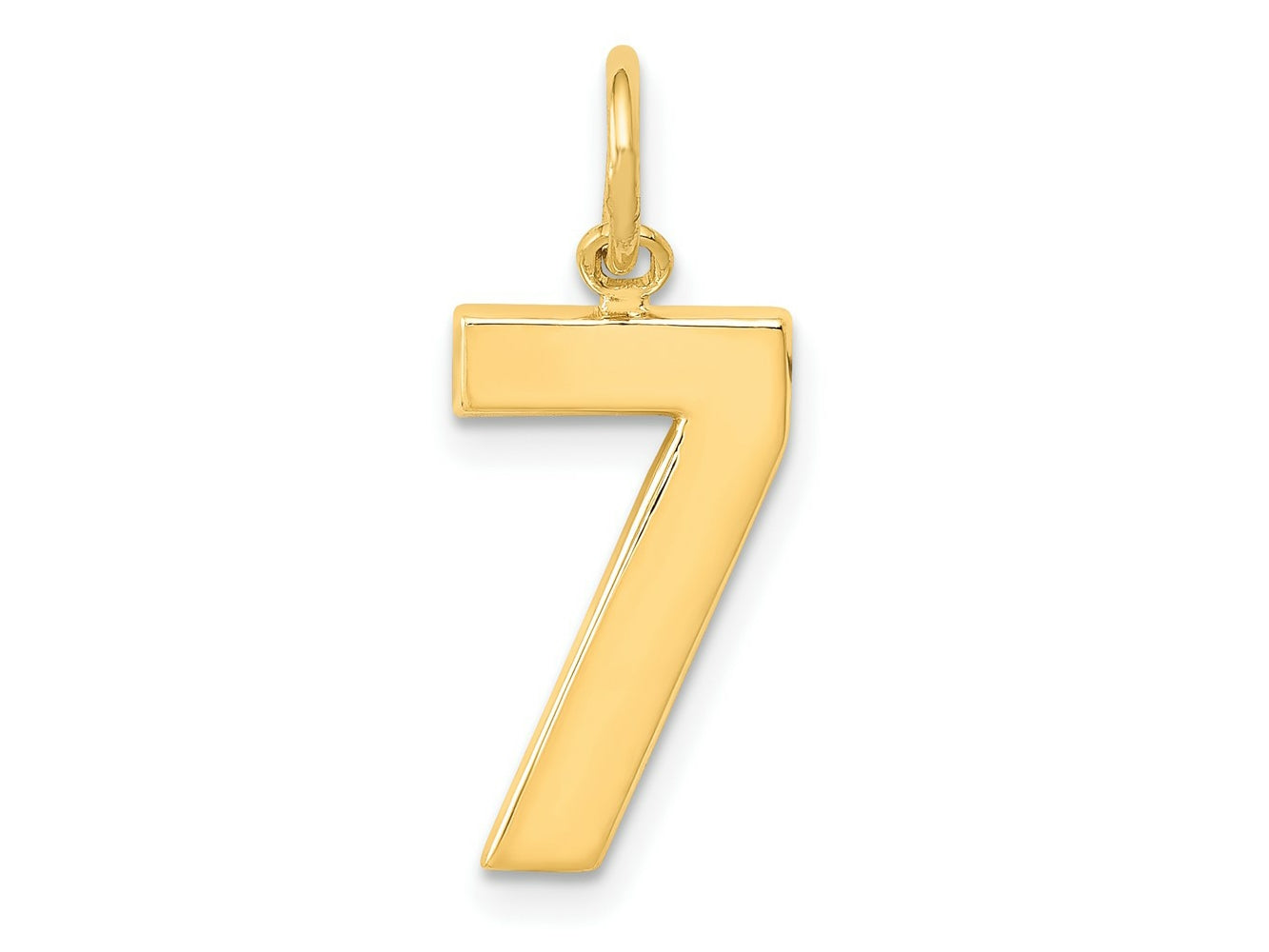 FJC Finejewelers 10 kt Yellow Gold Casted Medium Polished Number 7 Charm 22 x 9 mm