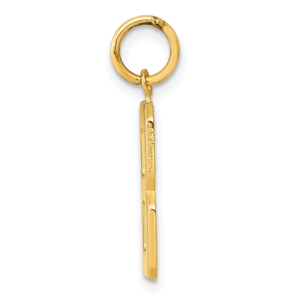 FJC Finejewelers 10 kt Yellow Gold Casted Medium Polished Number 8 Charm 22 x 9 mm