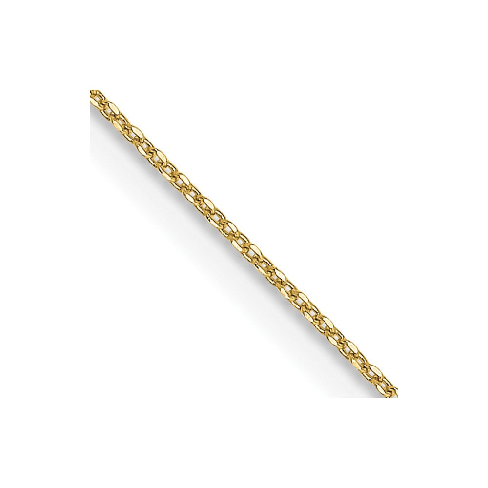 FJC Finejewelers 10 kt Yellow Gold Bright Cut Round Open Link Cable Anklet 10 Inches x 0.6 mm