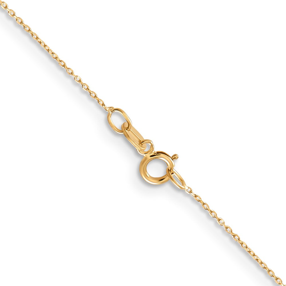 FJC Finejewelers 10 kt Yellow Gold Bright Cut Round Open Link Cable Anklet 10 Inches x 0.6 mm