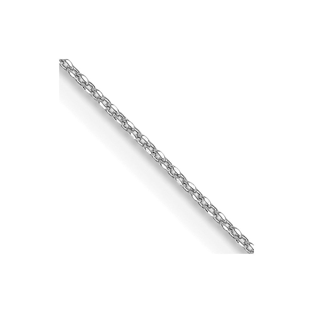 FJC Finejewelers 10 kt White Gold Bright Cut Round Open Link Cable Chain Anklet 10 Inches x 0.6 mm