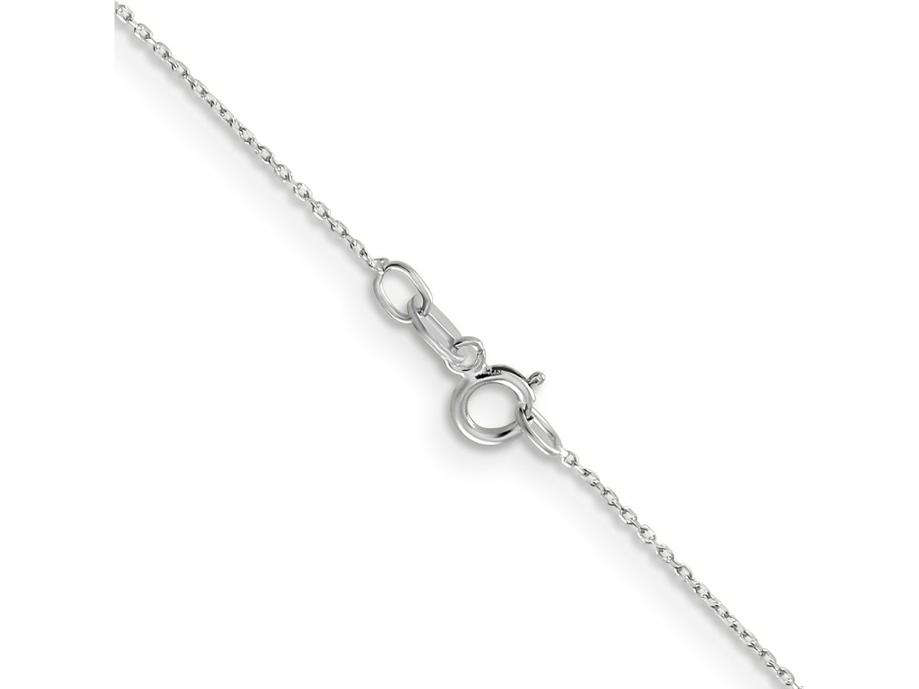 FJC Finejewelers 10 kt White Gold Bright Cut Round Open Link Cable Chain Anklet 9 Inches x 0.6 mm