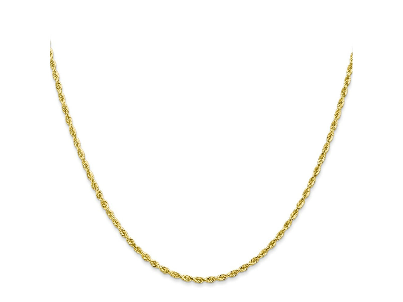 FJC Finejewelers 10 kt Yellow Gold Bright Cut Quadruple Rope Chain 26 Inches x 2 mm