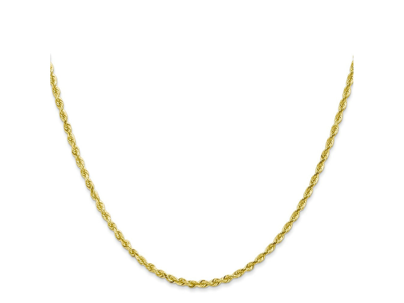 FJC Finejewelers 10 kt Yellow Gold Bright Cut Quadruple Rope Chain 26 Inches x 2.25 mm