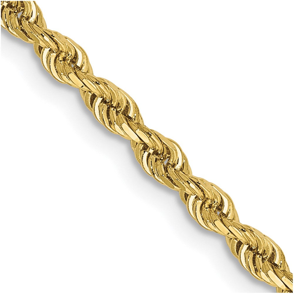 FJC Finejewelers 10 kt Yellow Gold Bright Cut Quadruple Rope Chain 26 Inches x 2.75 mm