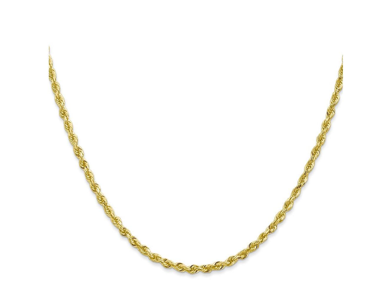 FJC Finejewelers 10 kt Yellow Gold Bright Cut Quadruple Rope Chain 26 Inches x 2.75 mm
