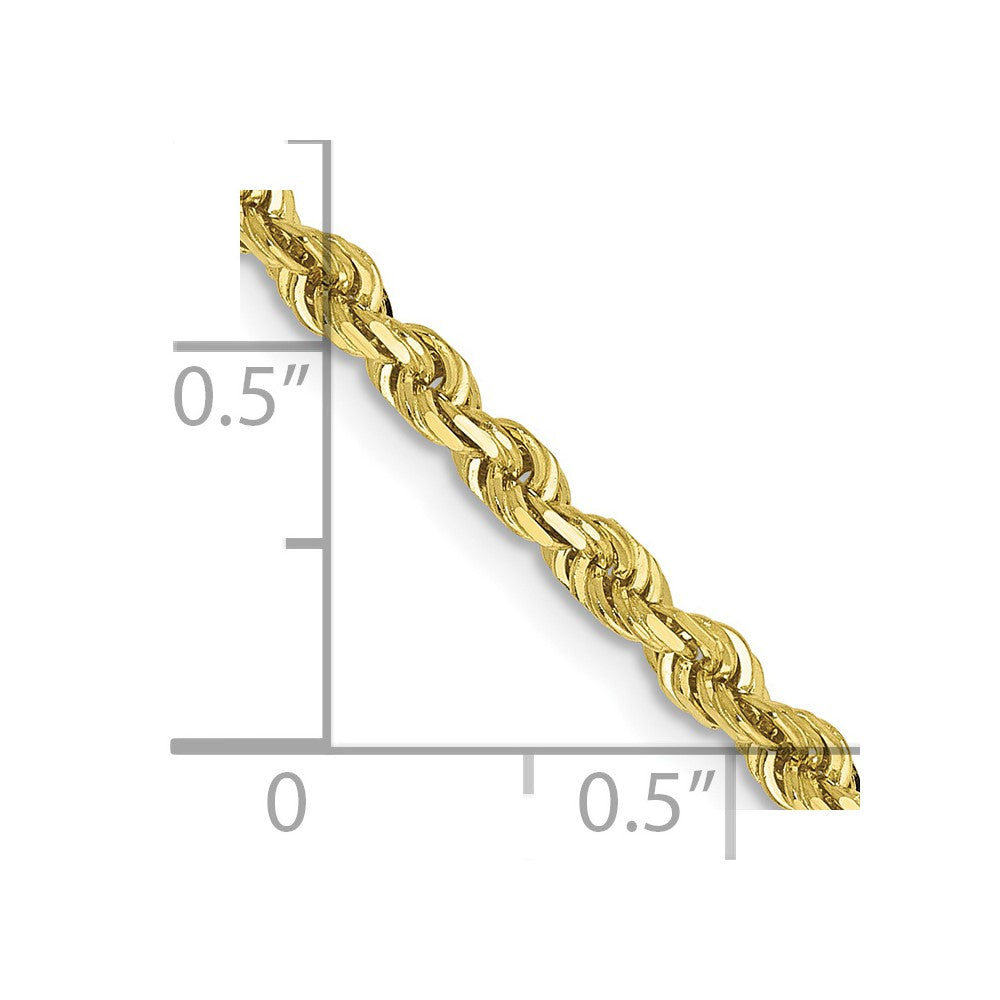 FJC Finejewelers 10 kt Yellow Gold Bright Cut Quadruple Rope Chain 26 Inches x 3 mm