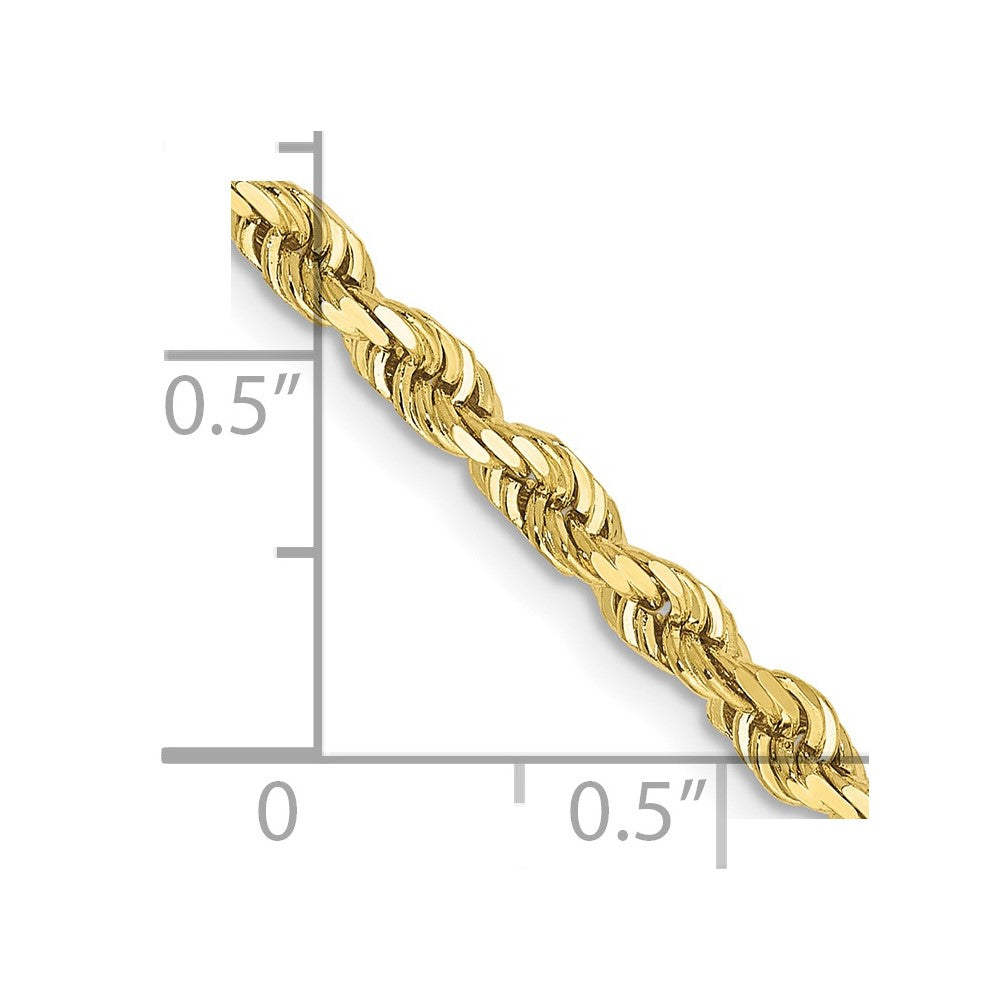 FJC Finejewelers 10 kt Yellow Gold Bright Cut Quadruple Rope Chain 26 Inches x 3.35 mm