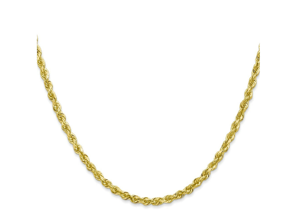 FJC Finejewelers 10 kt Yellow Gold Bright Cut Quadruple Rope Chain 26 Inches x 3.35 mm