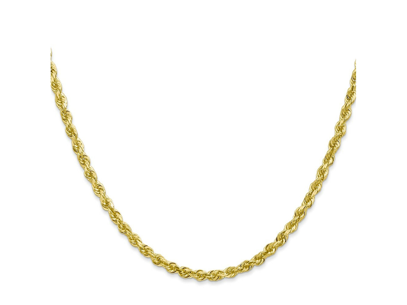 FJC Finejewelers 10 kt Yellow Gold Bright Cut Quadruple Rope Chain 26 Inches x 3.35 mm